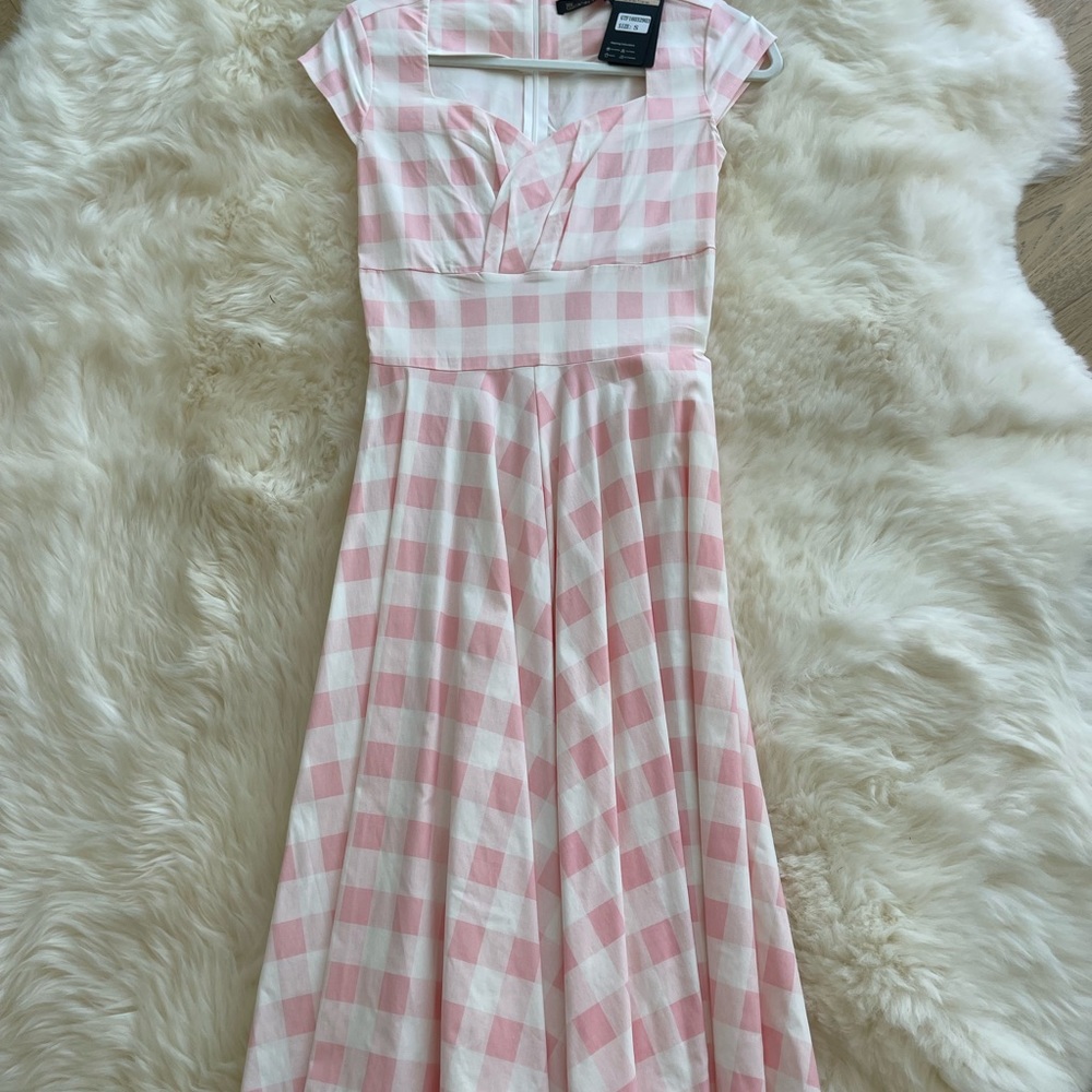 Gowntown Vintage Pink Plaid dress